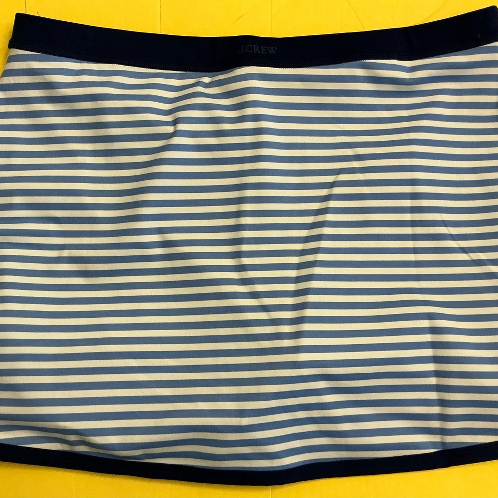 J. Crew Cloudstretch striped wrap active skirt skort sz large Pickleball tennis - Picture 5 of 8